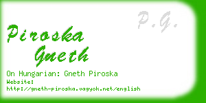 piroska gneth business card